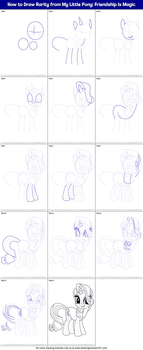 How To Draw Rarity From My Little Pony Friendship Is Magic Printable