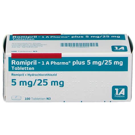 Ramipril 1A Ph Plus 5Mg 25 100 St Mit Dem E Rezept Kaufen Shop Apotheke