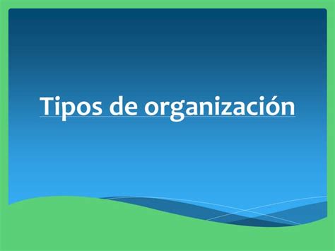 Tipos De Organización Ppt