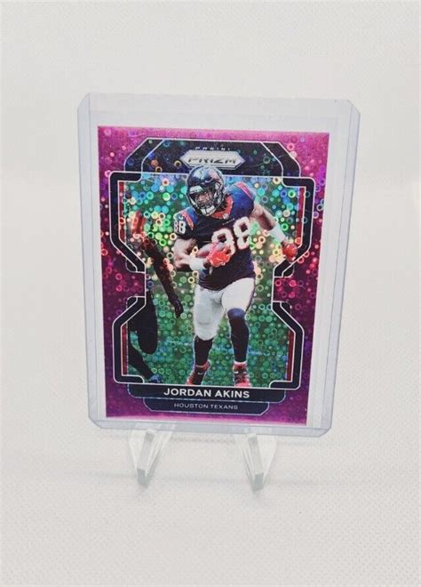 Panini Prizm Jordan Akins No Huddle Purple Texans Browns