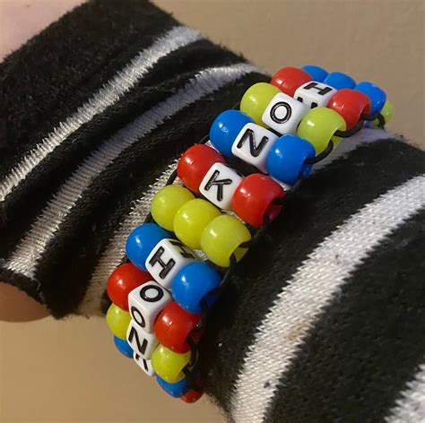 Honk Honk Clowncore Kandi Ladder Stitch Cuff Etsy