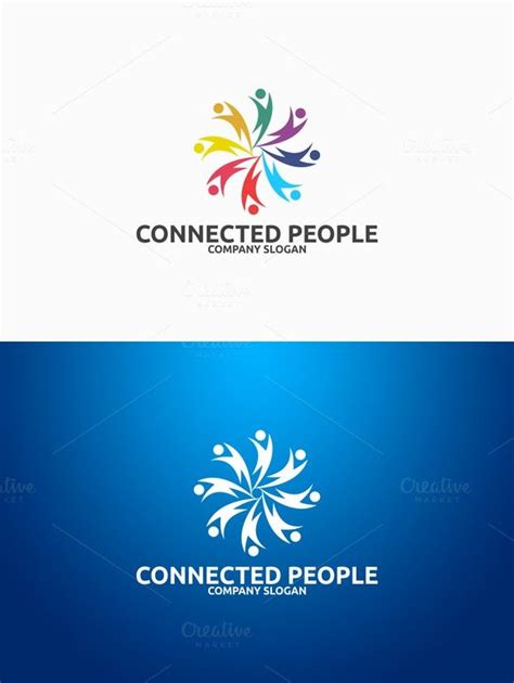 Connected People Logo | People logo, Logo templates, Church logo