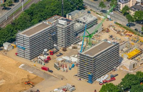 Bochum aus der Vogelperspektive Baustelle zum Neubau eines Büro und