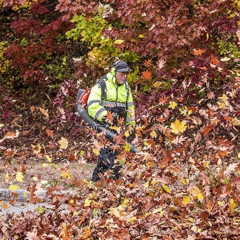 Seasonal Hazard For Working At Home Leaf Blowers Wsj