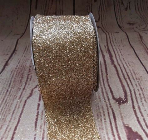 Mm Wide Glitter Sparkle Wired Edge Ribbon Eleganza Colours Ebay