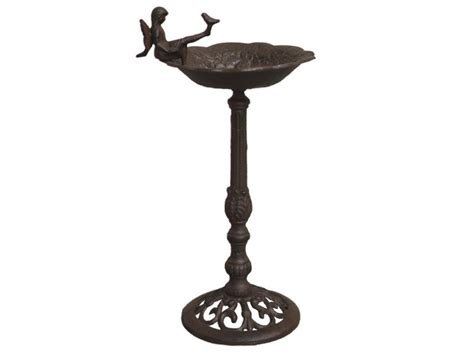 Bain Oiseaux Sur Pied En Fonte Marron Cm Vente De Fontaine Bassin