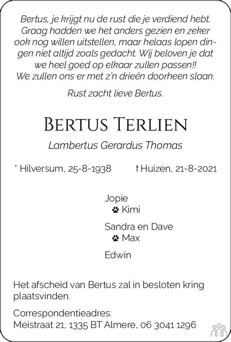 Bertus Lambertus Gerardus Thomas Terlien