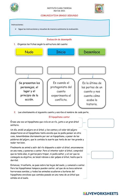 Ejercicio De Partes Del Cuento Artofit