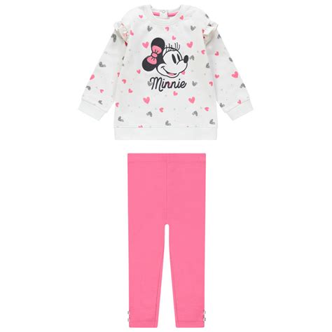 Jogging avec sweat motif Minnie Disney et legging côtelé