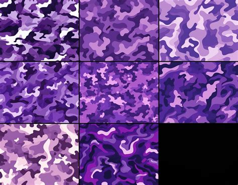 20 Purple Camo Digital Paper Purple Camo Seamless Purple Camo Patterns ...