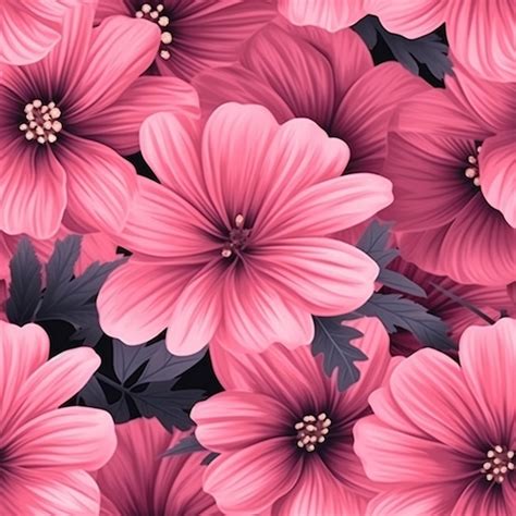 Black Pink Flower Wallpaper