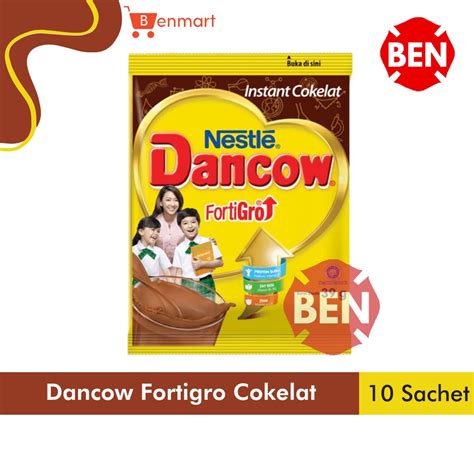 Jual SUSU DANCOW COKLAT FORTIGRO 1 RENCENG 10 SACHET 38gr 38 Gr