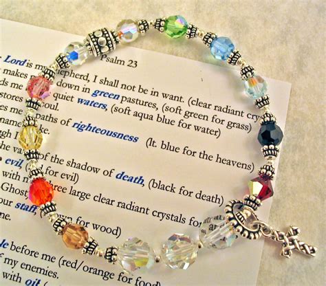 Psalm Rd Psalm Large Crystal Elastic Prayer Bead Bracelet