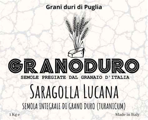 Semola Integrale Di Grano Duro Saragolla Lucana Turanicum 1 Kg