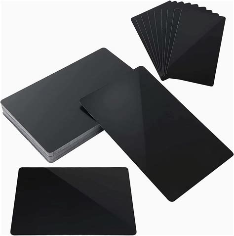 Amazon Bastex Pack Of Black Metal Cards Blanks For Business