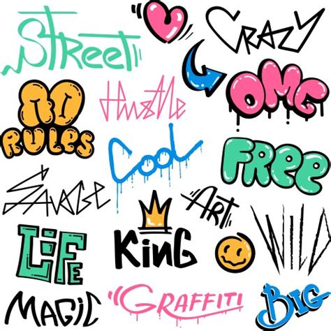 Spray Graffiti Font City Street Art Wall Tagging Vector Image