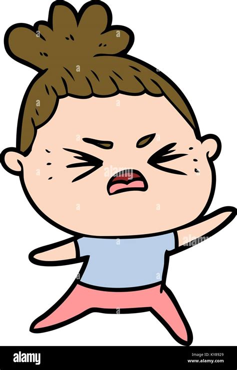 Cartoon Angry Woman Stock Vector Image And Art Alamy