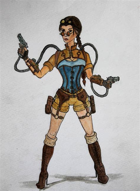 Wip Lara Croft Steampunk By Artrn On Deviantart