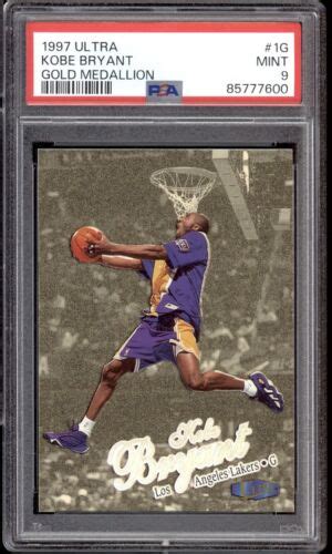 Kobe Bryant Psa Fleer Ultra Basketball G Gold Medallion Lakers