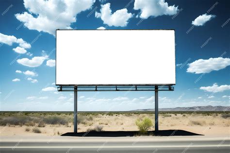 Premium Photo Empty Billboard On Highway In Daytime In Summer Front