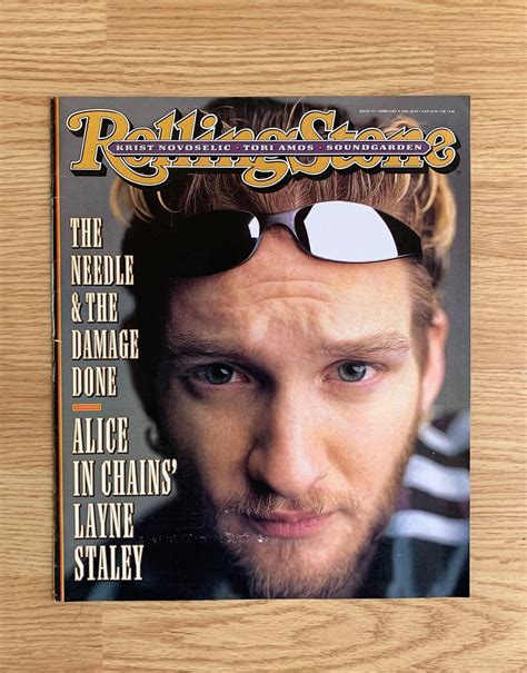 Vintage Rolling Stone Magazine Cover Layne Staley Alice In Chains Etsy