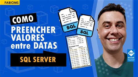 Como Preencher Valores Entre Datas No Sql Server Youtube