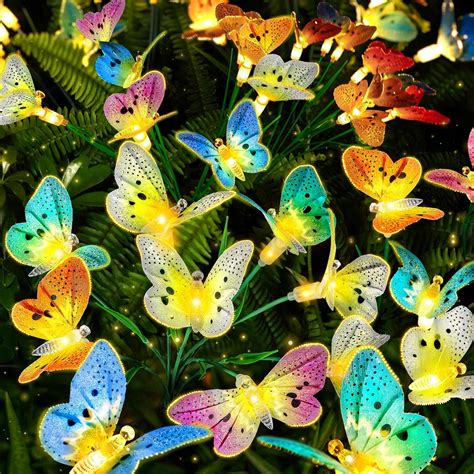 Anordsem Solar Butterfly Lights Decorations Garden Light Outdoor