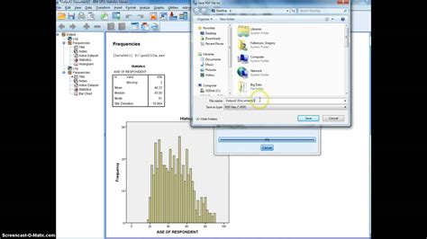 Tutorial Spss Output To Pdf Document Youtube