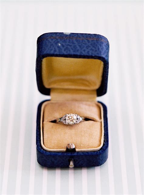 Engagement Ring in Vintage Ring Box - Elizabeth Anne Designs: The ...