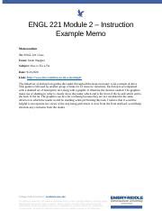 ENGL221 JustinWappler InstructionsExample Docx ENGL 221 Module 2