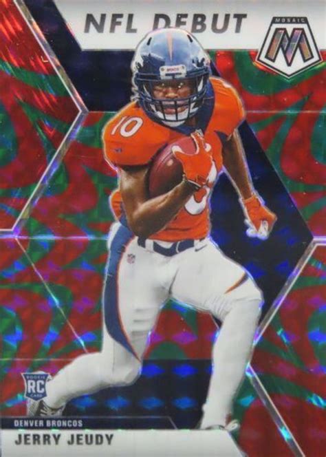 Jerry Jeudy Mosaic Nfl Debut Reactive Green Psa Price