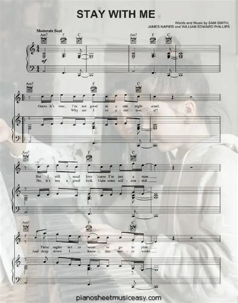 Stay with me piano sheet music - C Major Scale