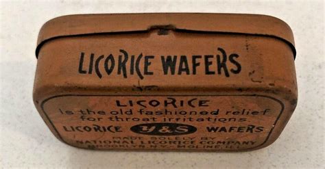 Vintage Y And S Licorice Wafers Tin Candy Tin Container 3882202253