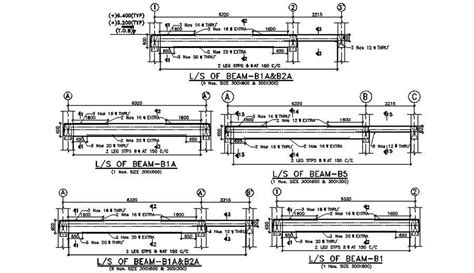 Typical Longitudinal Cross Section Of Beam Is Given In This Autocad Dwg