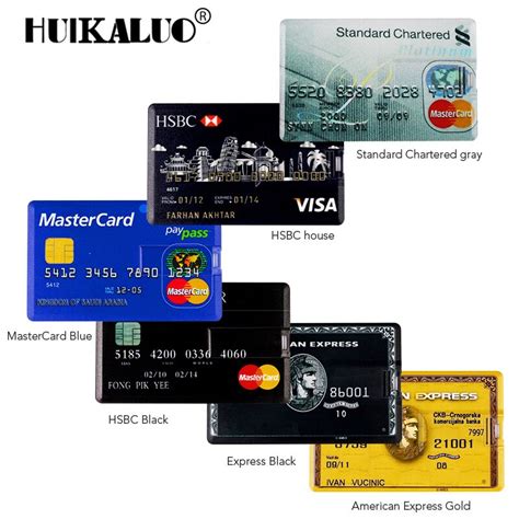 Credit Card Master Visa Cards HSBC American Express USB Flash Drive Pen