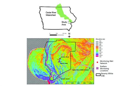 Map Of Cedar River Watershed Showing Approximate Location Of Study Area