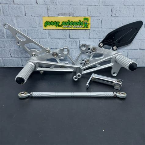 Jual Footstep Underbone Nui Racing Adjustable Silver Ninja R Ss Rr New