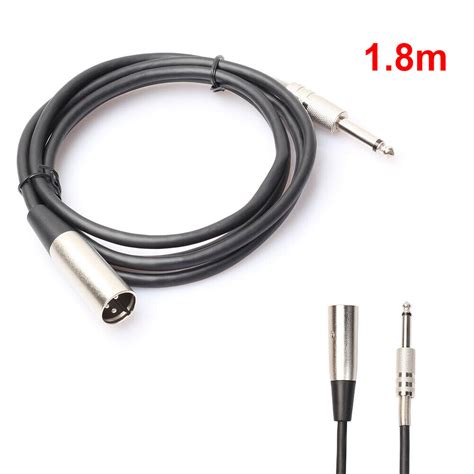 Xlr Pin Male To In Mono Plug Shielded Microphone Mic Audio Cable