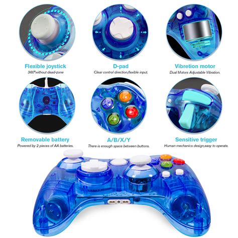 Luxmo Xbox 360 Usb Wired Gaming Controller Compatible With Pc Windows 7 8 10