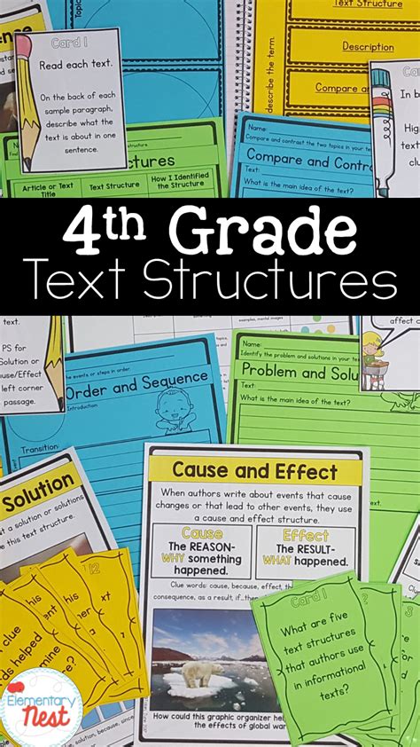 Text Structure For 4th Grade