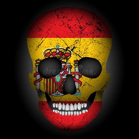 Skull Flag Spain Stock Vector Illustration Of Patriotism 160300319