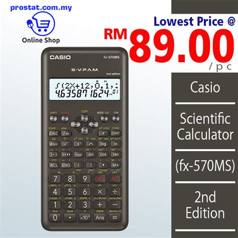 Casio Fx Ms Nd Gen Non Programmable Scientific Calculator