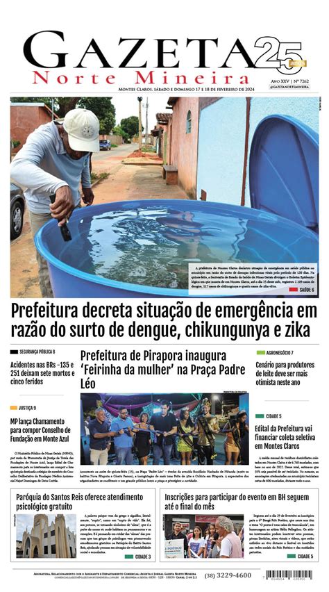 Jornal DiÁrio 17 E 18 De Fevereiro De 2024 EdiÇÃo Rede Gazeta De Comunicação