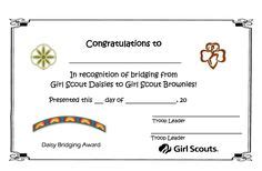 Girl Scout Certificates Ideas Scout Girl Scout Activities Girl