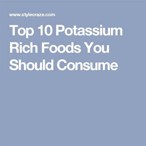 Top 15 Potassium Rich Foods And Their Benefits Benefits And Dosage