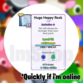 Huge Happy Rock PS99 - Game Items - Gameflip