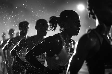 premium photo sweat glistens   athletes brow