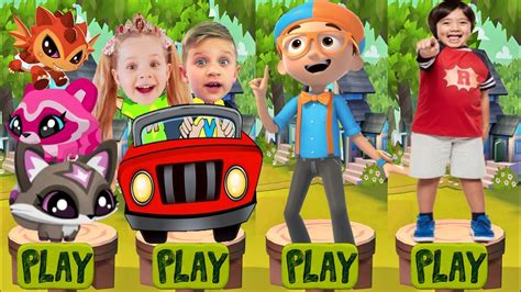 Tag With Ryan Vs Dash Tag Vs Love Diana Pet Dash Vs Blippi Adventure