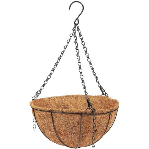 10 Inch Hanging Plants Basket For Outdoor With Coco Coir Liner Metal Hanger For Flower Garden