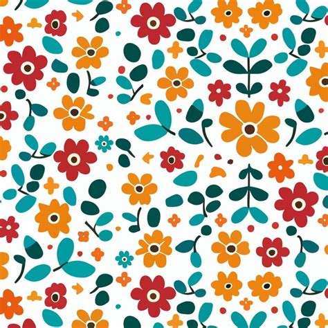 Premium Vector Flower Pattern Design Vector Illustration Seamless